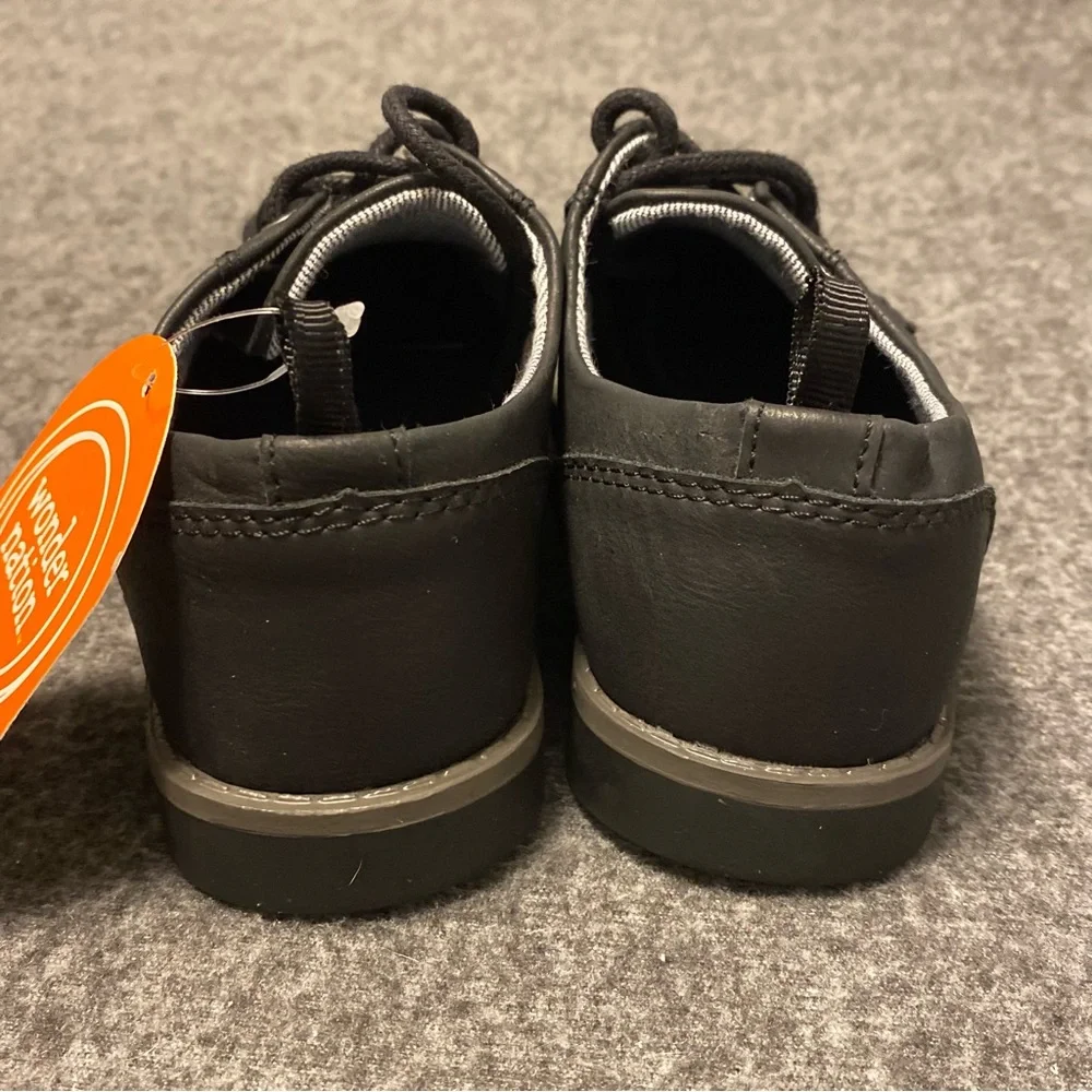 Wonder Nation Oxford Shoes Boys Size 13 Black‎ Lace Up New